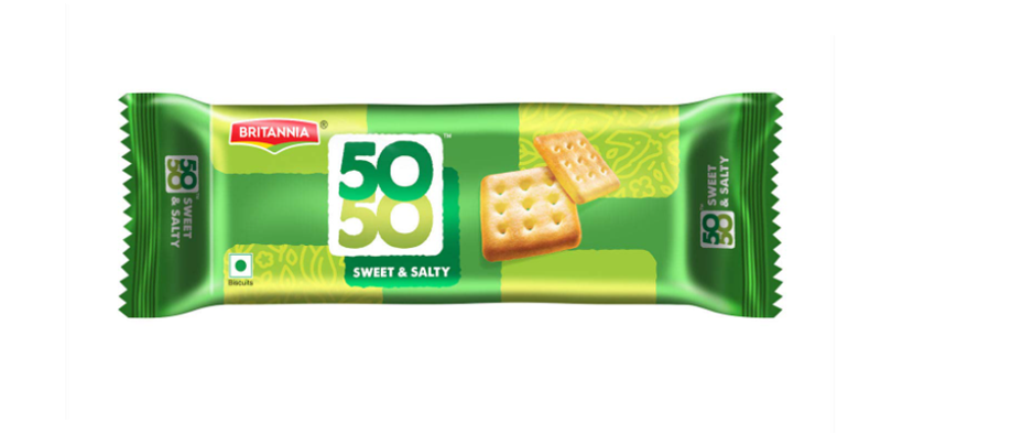 Britannia 50 50 Sweet and Salty Biscuits - 76 g