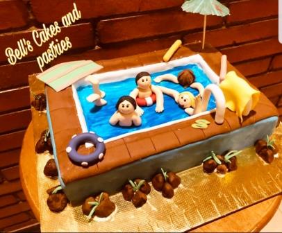 Chocolate Whisky - Pool party cake 4 Kgs