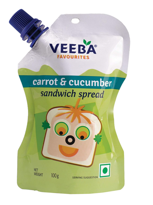 Veeba Carrot & Cucumber Sandwich Spread 100 g Pouch