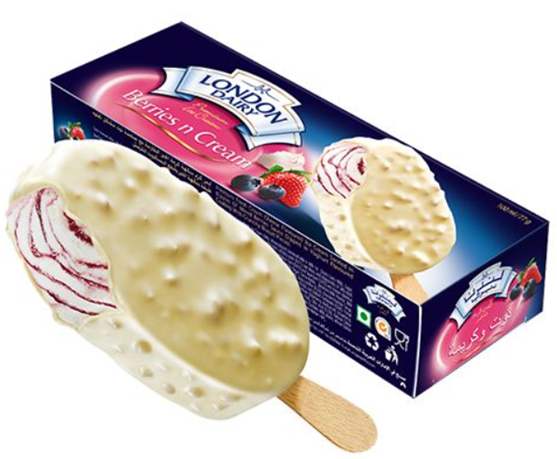 London Dairy Berries n Cream  Ice Cream Stick 100 ml