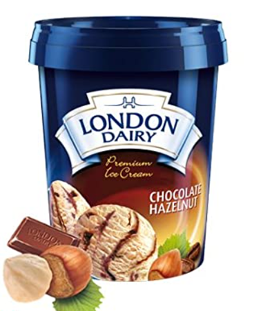 London Dairy  Chocolate Hazelnut Ice Cream 500 ml Tub