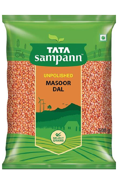 Tata Sampann Masoor Dal (Unpolished) - 500 g