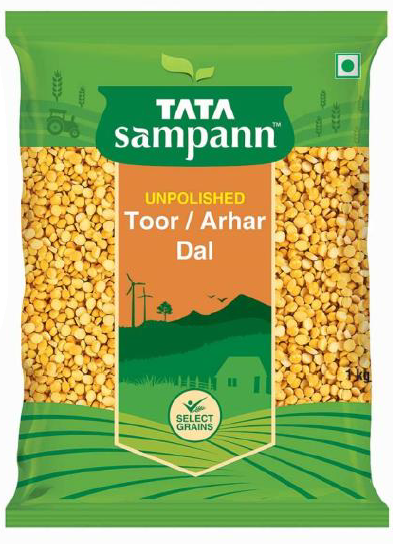 Tata Sampann Toor / Arhar Dal (Unpolished) - 1 Kg