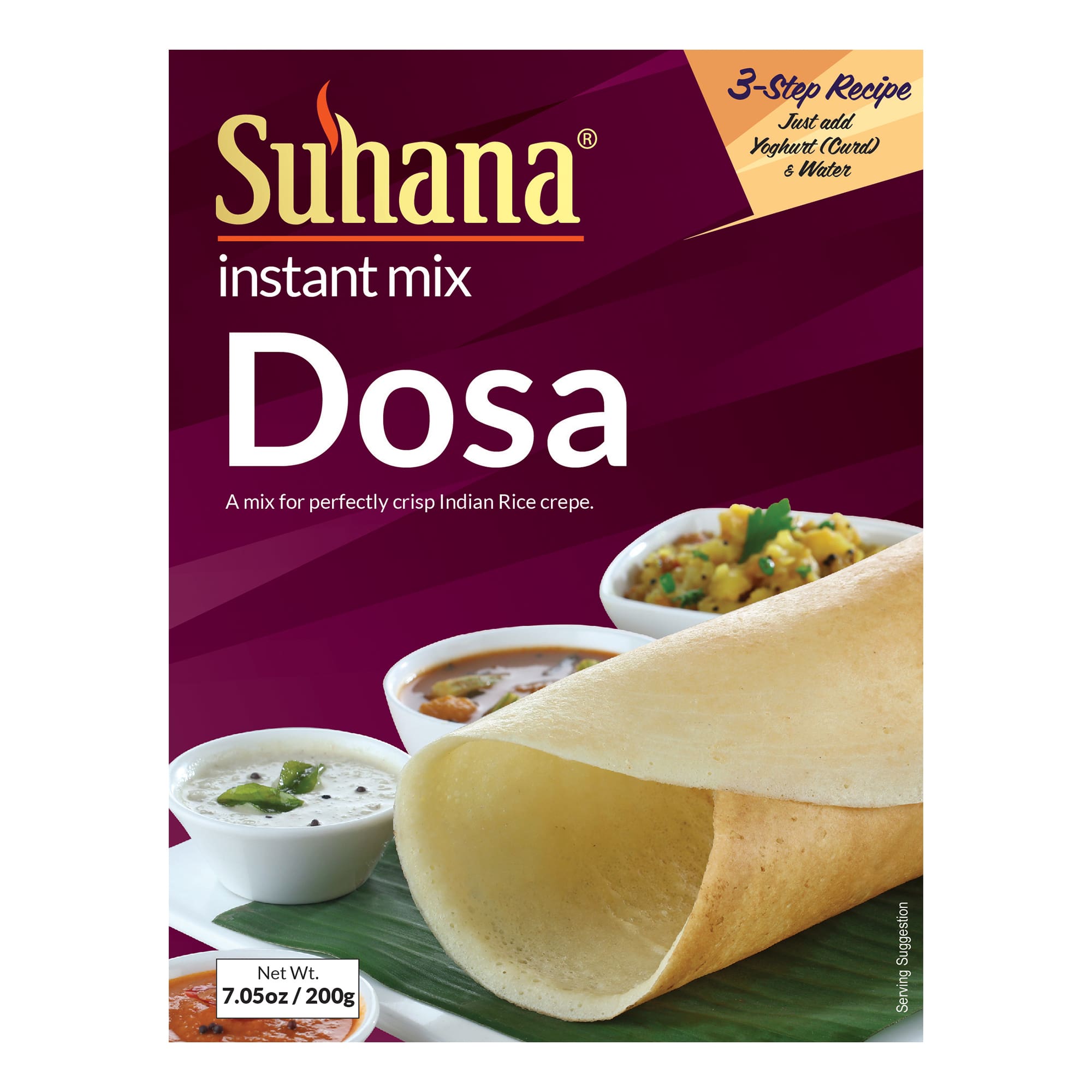 Suhana Rice Dosa Mix 200g Box