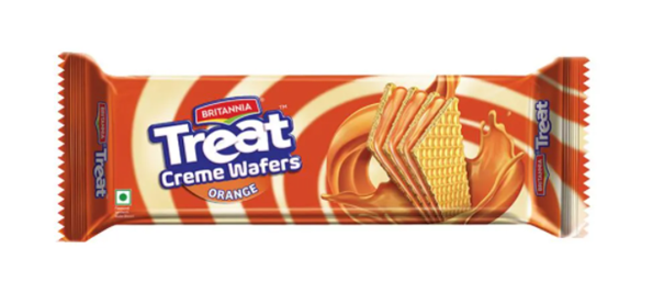 Britannia Treat Creme Wafers - Orange 75 g