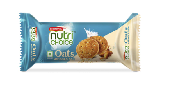 Britannia Nutri Choice Oats - Almond & Milk Cookies 75 g