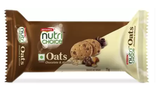 Britannia Nutri Choice Oats - Chocolate & Almond Cookies 75 g