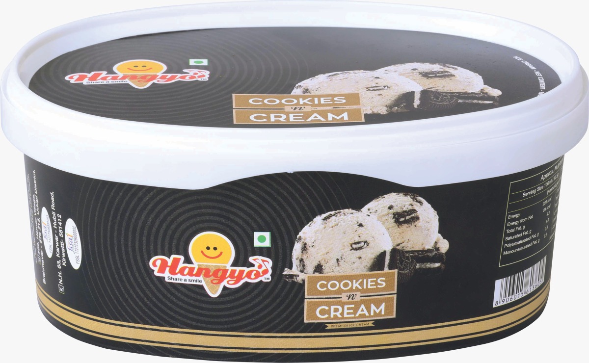 Hangyo Cookies 'N' Cream Ice Cream 1000 ml Tub