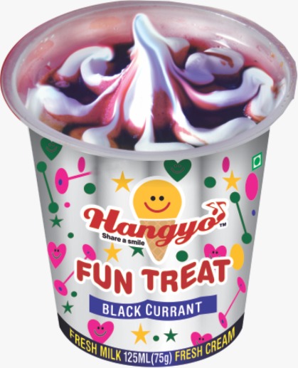 Hangyo Fun Treats Ice Cream - Black Currant  125 ml