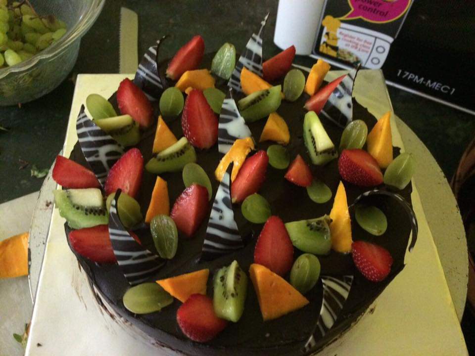 Fruit blast chocolate cake