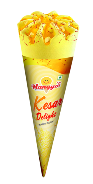 Hangyo Kesar Delight Ice Cream Cone 80 ml