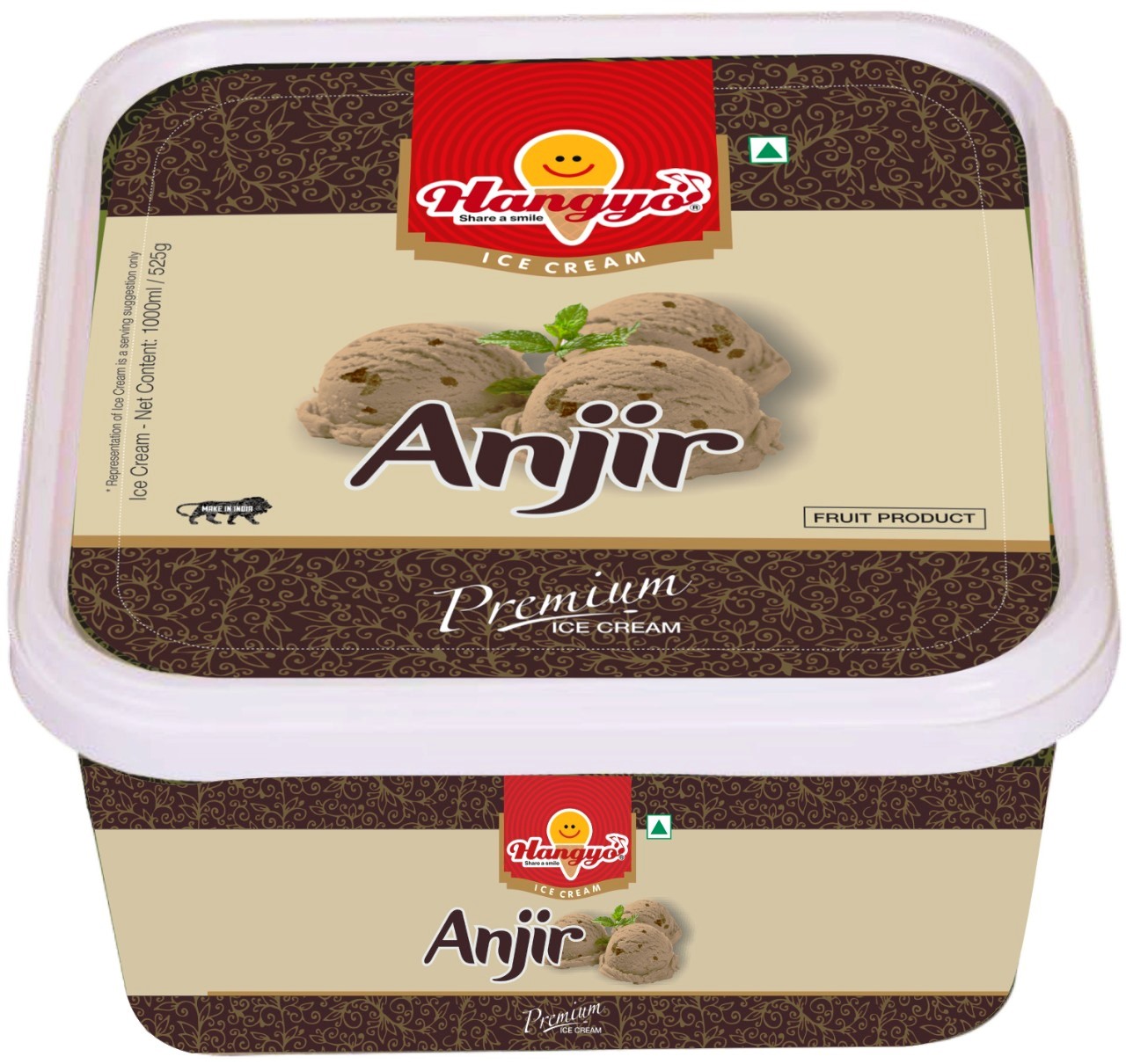 Hangyo Anjir Ice Cream 1000 ml Tub